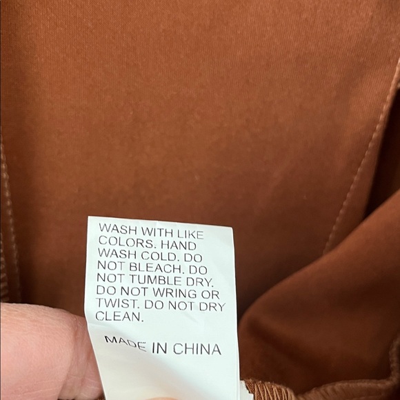 Women's Tan Faux Suede Open Front Button Detail Blazer Jacket Size Medium - Picture 13 of 13